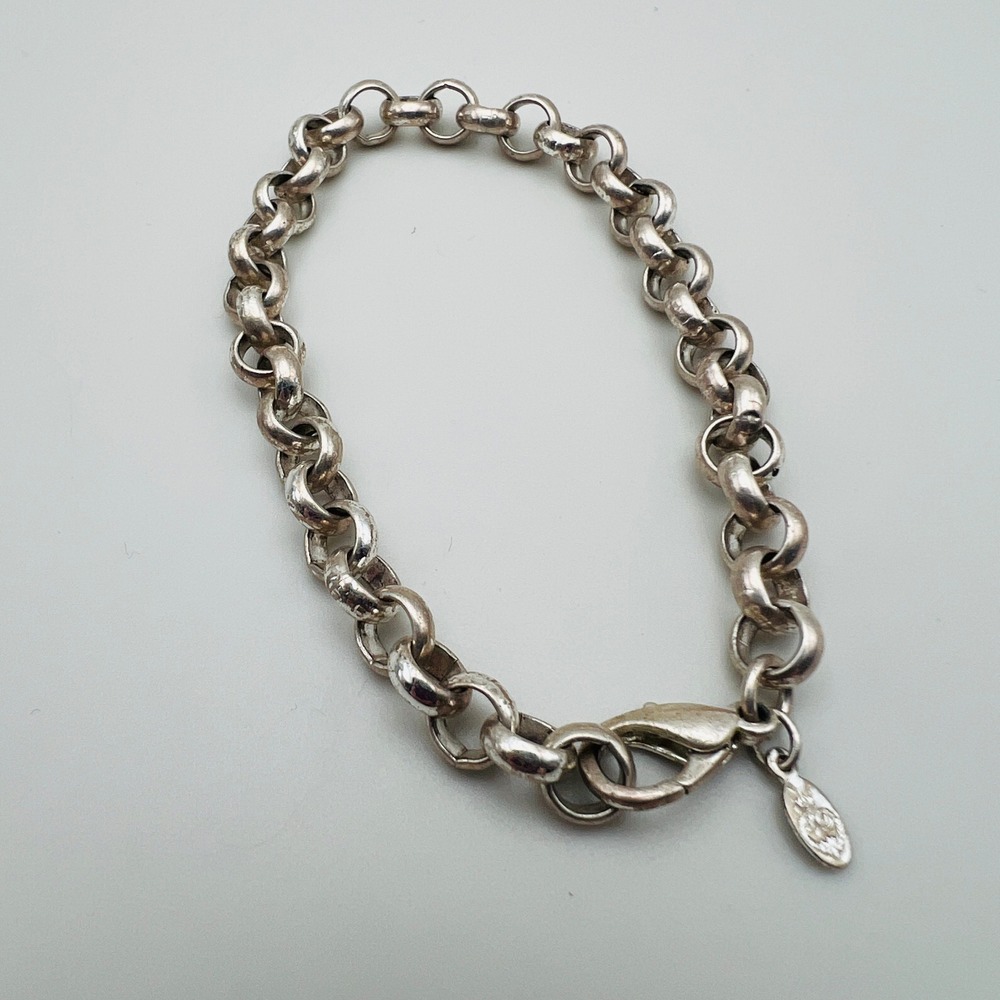 Premier Designs Rolo Link Chain Bracelet with Lobster Clasp and Logo Tag